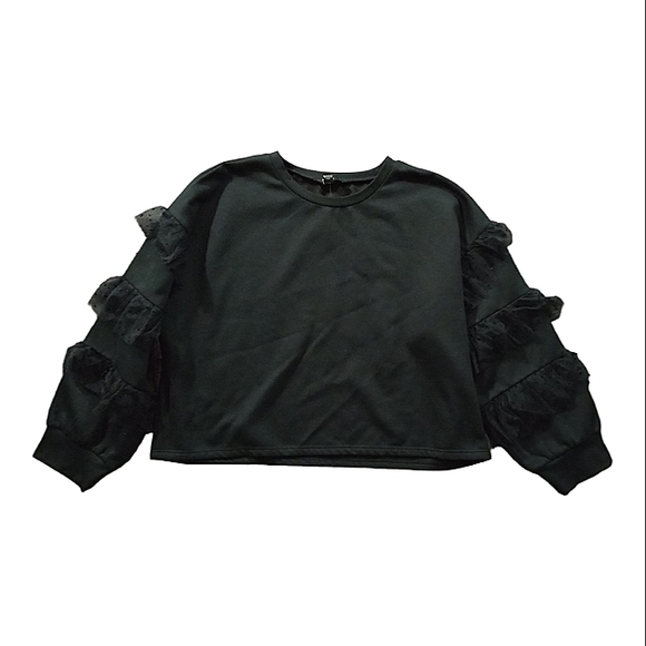 Forever 21 Tops - Forever 21 Black Lace Sweatshirt - Size 3X